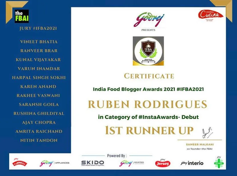 food blogger award