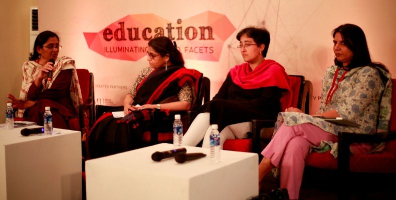 Anjali Mody, Journalist; Jyotsna Jha, Director, CBPS; Atishi Marlena, Member, Aam Aadmi Party (AAP) and Yamini Aiyar, President and Chief Executive of Center of Policy Reverse (CPR)