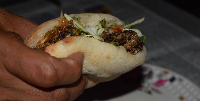 Beef Cutlet Bread at The Goan Food Truck
