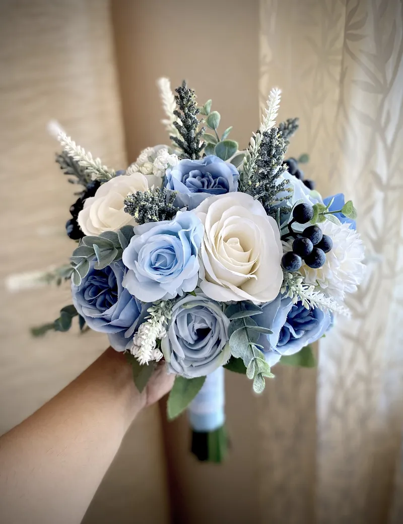 Blue Bridal Bouquet