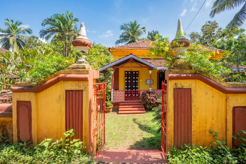 Bright yellow Indo Portuguese facade