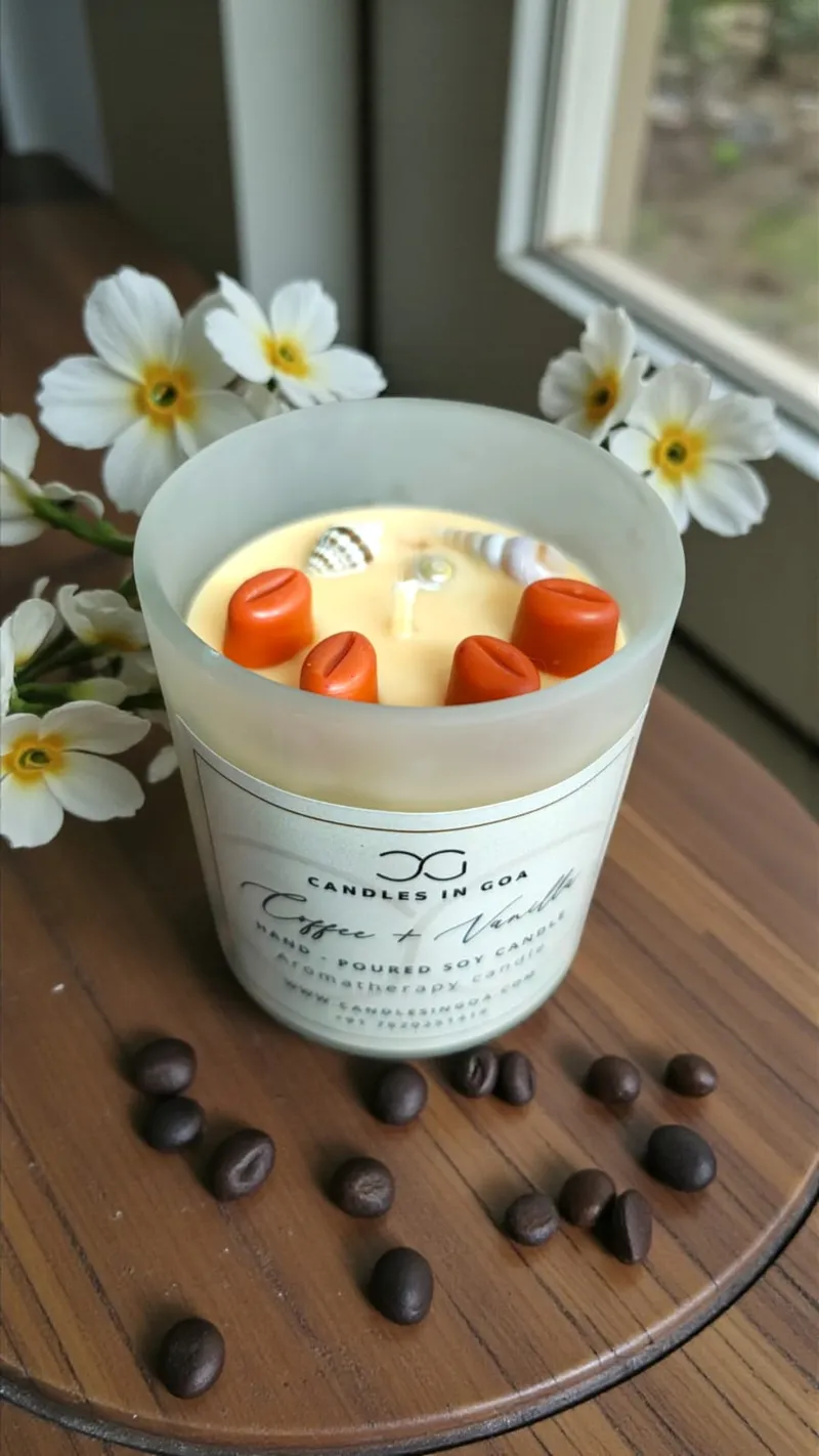 Coffee and Vanilla - Hand poured soy candle