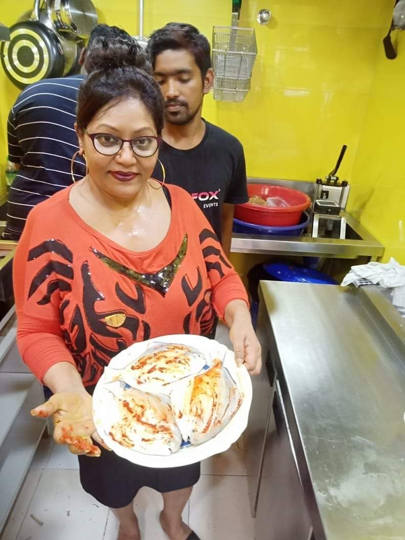 Eats with Xafira and her pomfret in Recheado masala