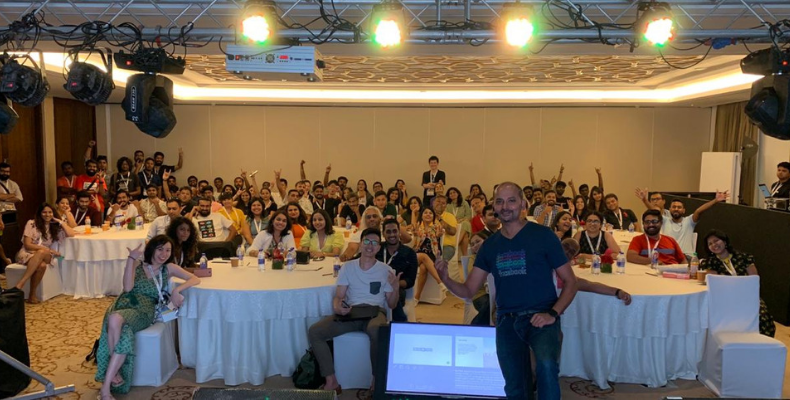 Ram Cobain with the Master Class attendees