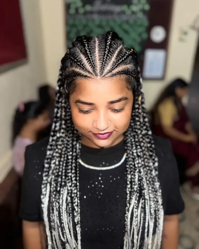 Fulani braids for the owner of H&M Studio  (1)