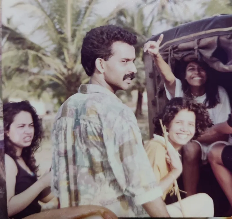 Hubert (center) old days photos