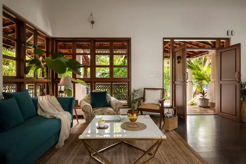Living Room - Where Teak, Teal & the Sound of the Breeze Bringing the Garden In