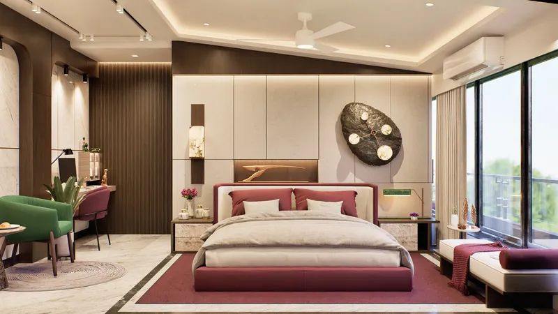 Luxury Bedroom With Bold Accent Palette (2)
