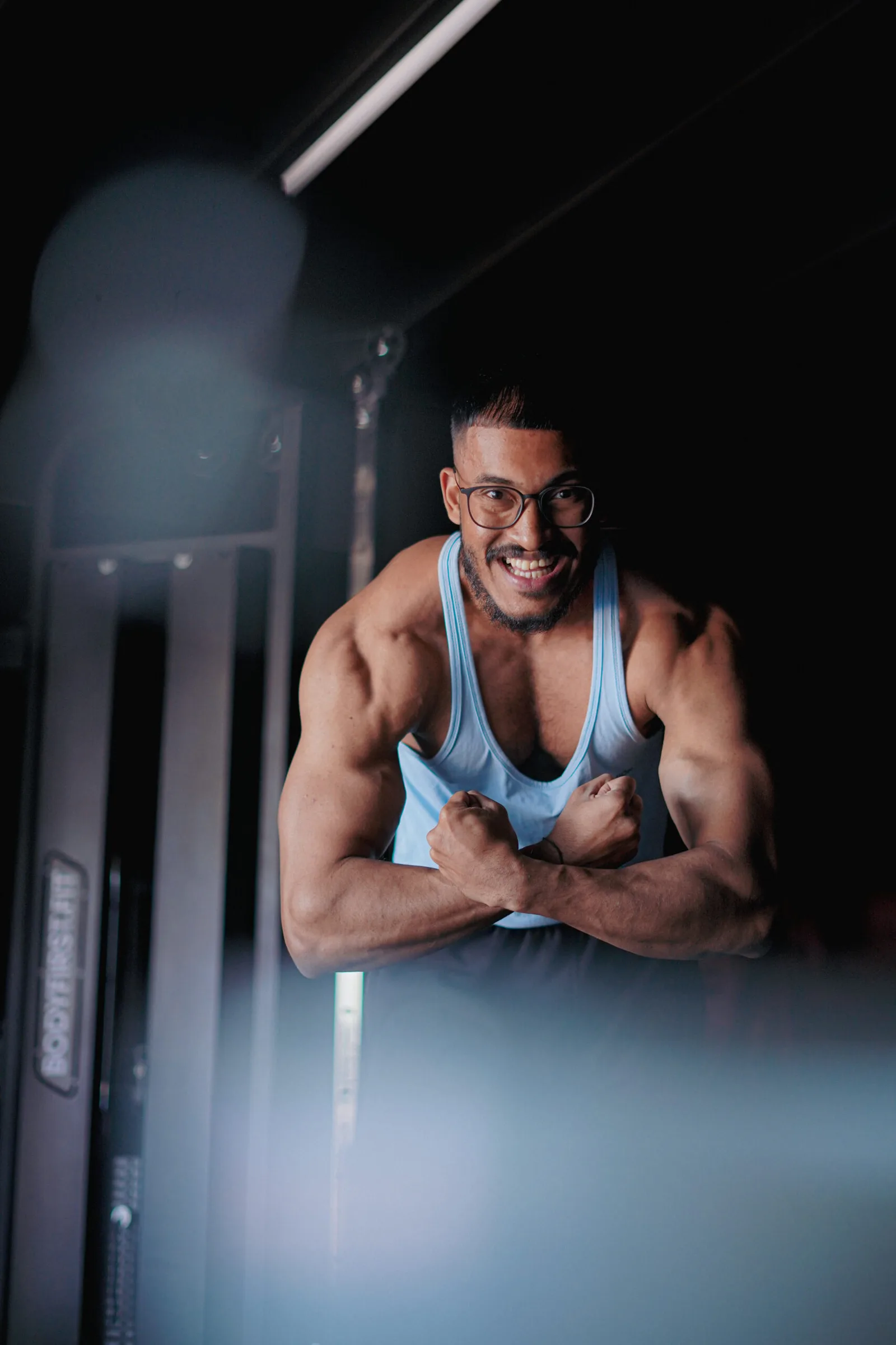 Melbern Vaz maintaining a lean, strong physique
