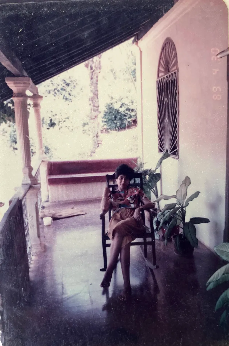Michelle in 1989 in my granndmas house in Porvorim