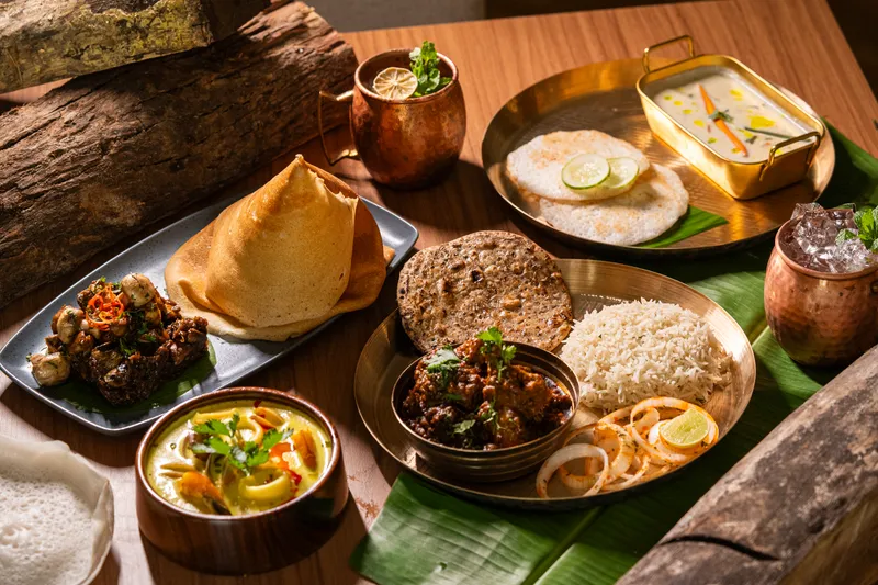 Mushroom roast with cone dosa veg stew seafood stew ghavran mutton 2