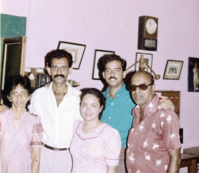 Old family photo of Hubert (second from left)
