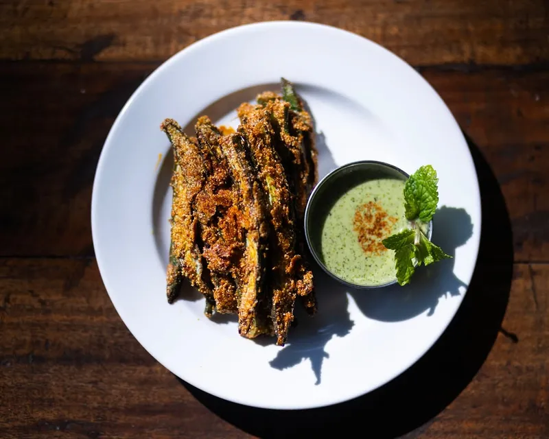 Our Goan tapas menu is taking shape 🌴Right now on the table-• Crispy Fried Bhindi• Prawn Rissói