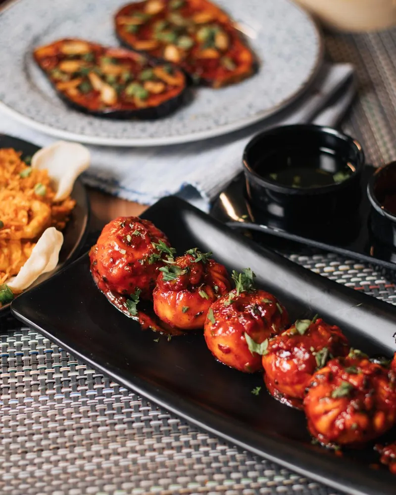 Pan fried hot garlic momos (1)