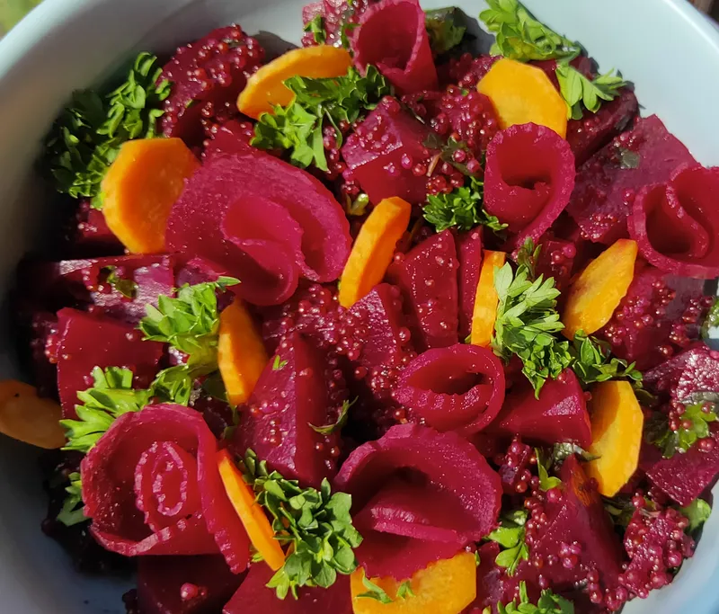 Pickled-beetroot-and-Ragi-millet-salad