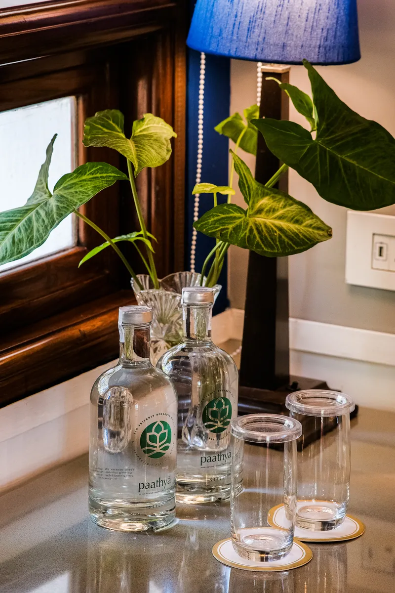 Plastic bottles replaced by glass bottles at IHCL hotels a Paathya initative