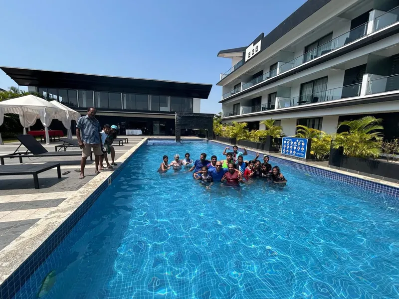 Pool party enjoyed by guests