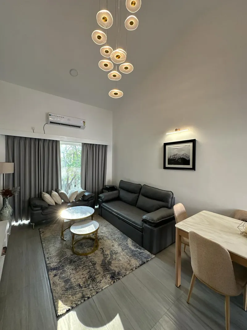 Porvorim Row Villa- Living Room Interiors Designed