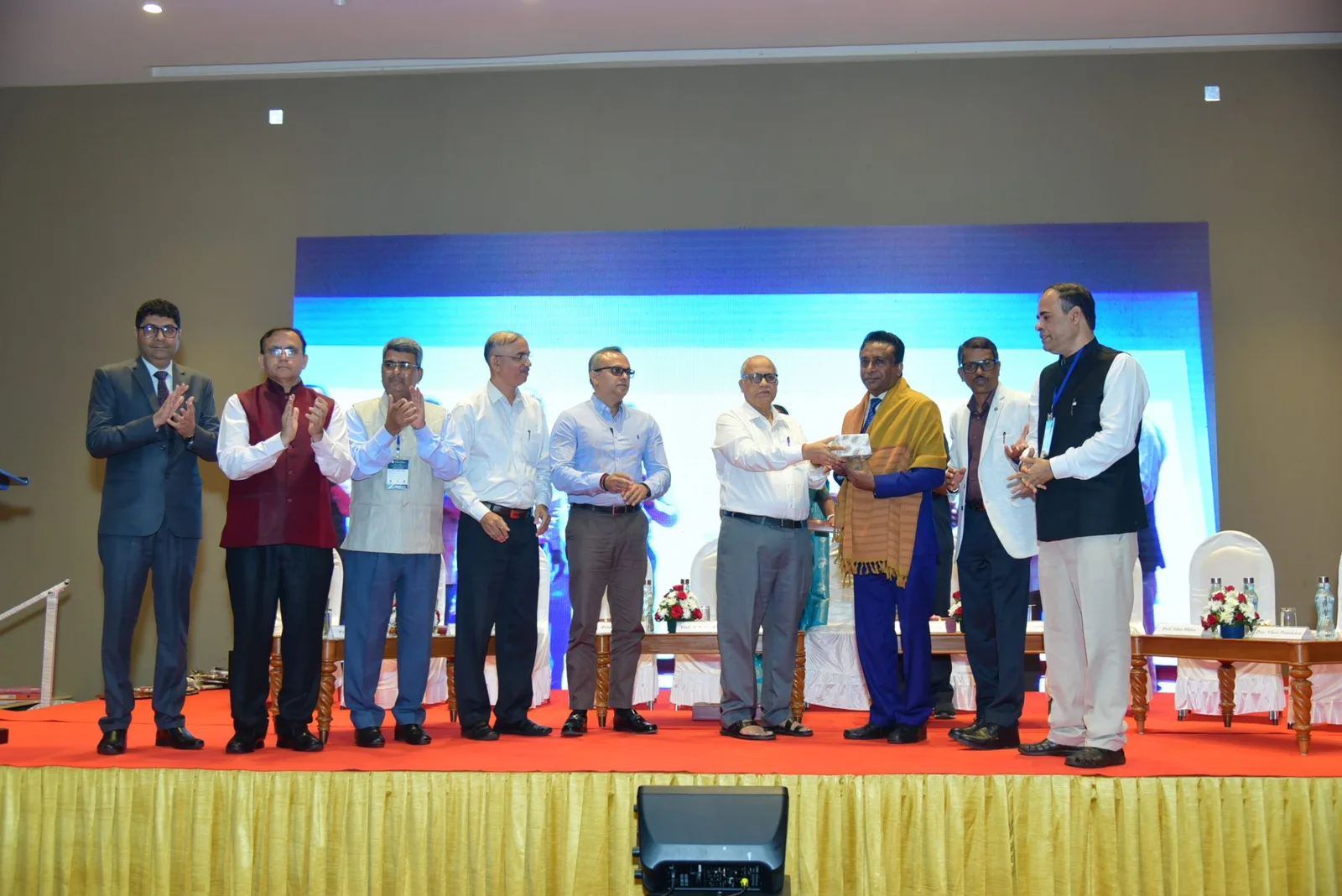 Prof. Irfan Mirza Director Principal of VMSIIHE felicitated by Honble MLA and former Chief Minister of Goa Shri Digambar Kamat scaled