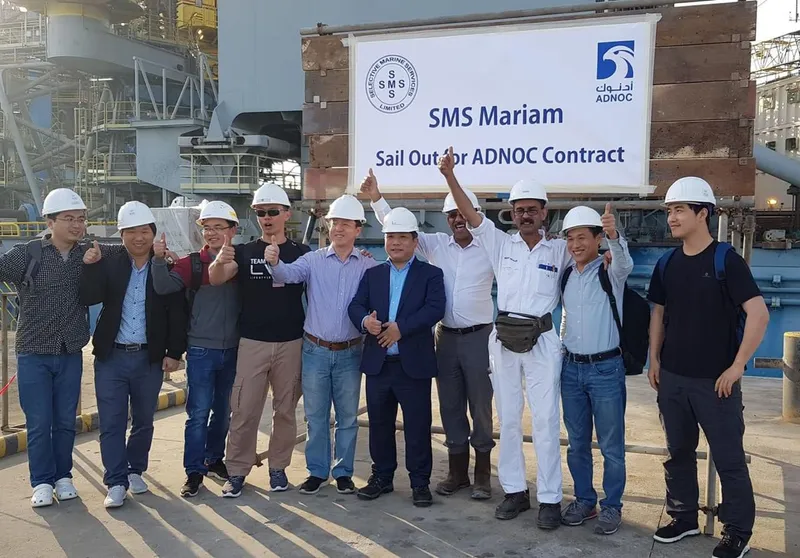 SMS Mariam, Chartered Rig to ADNOC successfully sailing out