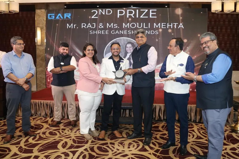 Shree Ganesh Lands as SGL gets 2nd Prize in Highest Intra Association Deals by the hands of Mr. Rajesh Sheth - President CREIDAI GOA