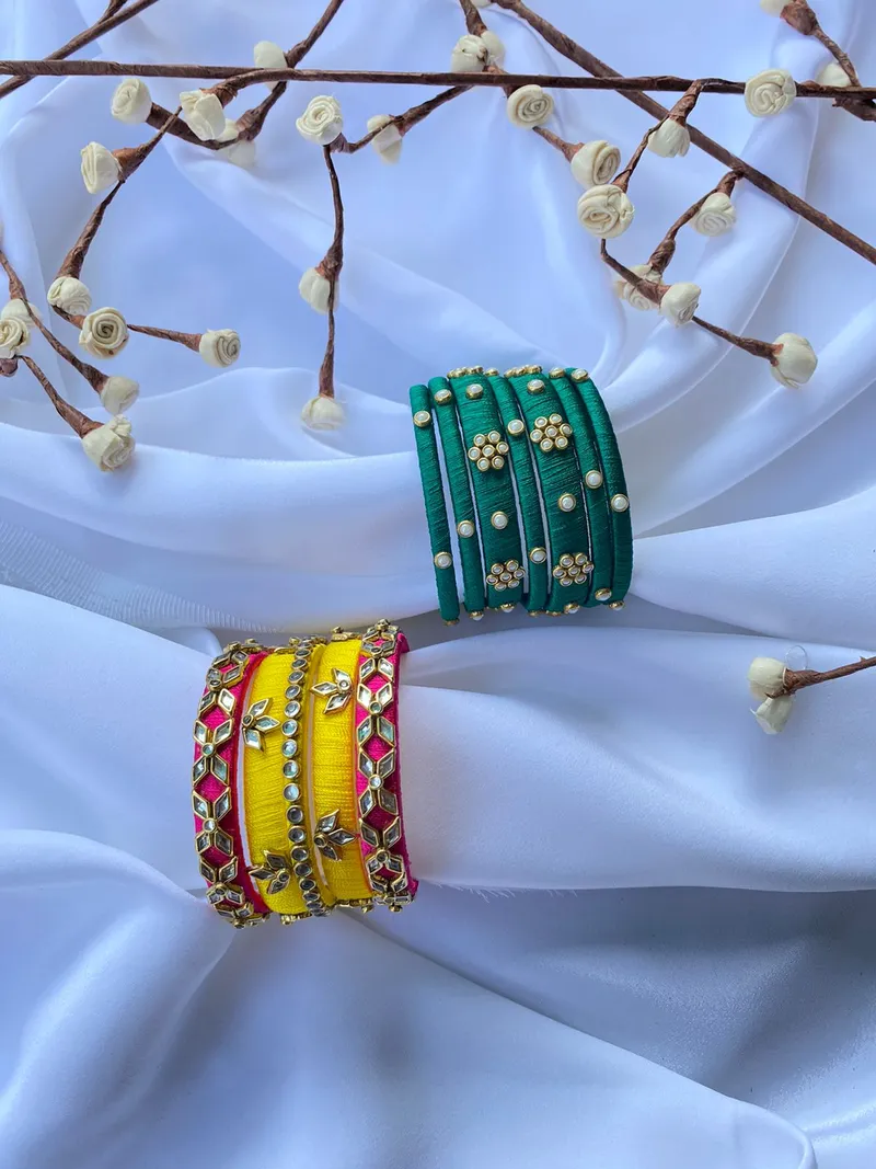Silk thread bangles