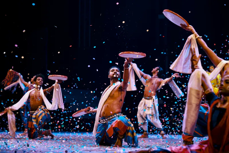 Sutra curated by Geeta Chandran for Serendipity Arts Festival 2024 wove together past present and future by blending traditional Odissi dance with modern elements