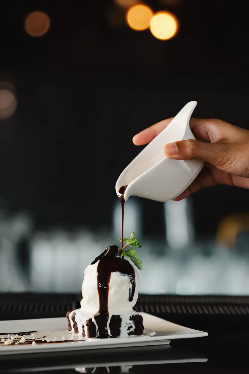Sweet Finale Treat yourself to our delectable moist brownie with ice cream. 1