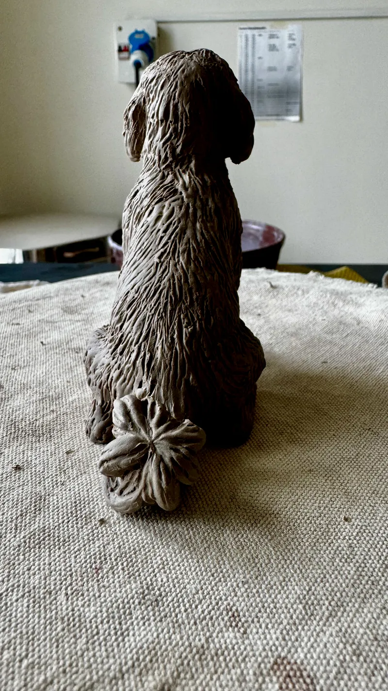 WIP shihtzu sculpture