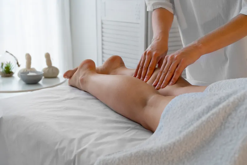 woman spending time spa getting relaxing massage